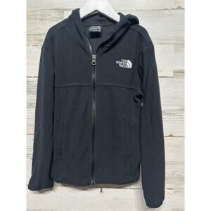 North Face Boys 7/8 Black Fleece Jacket VGUC
